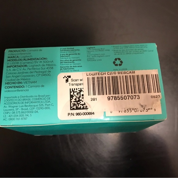 Logitech C270 HD Webcam. HD video calls. New in sealed box. - Picture 5 of 5